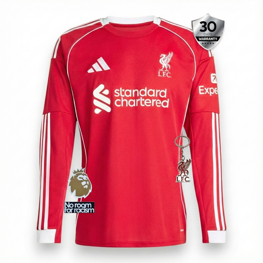 Liverpool Home Player Jersey 2025/26 - Long Sleeve