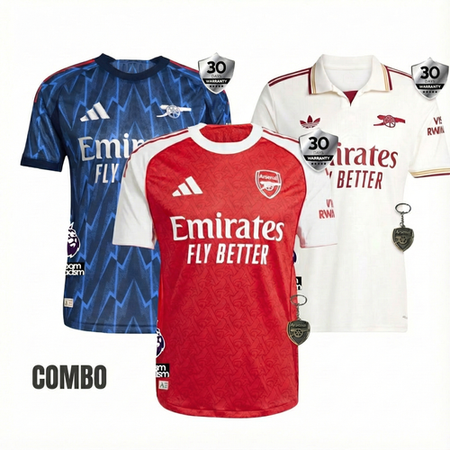 Combo Arsenal 3 Jerseys 25/26 for $109.90 Free Shipping Worldwide