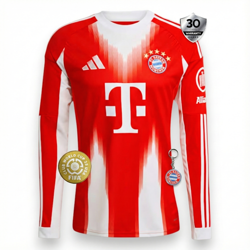 Bayern Munich Player Jersey Home 2025/26 - Long Sleeve