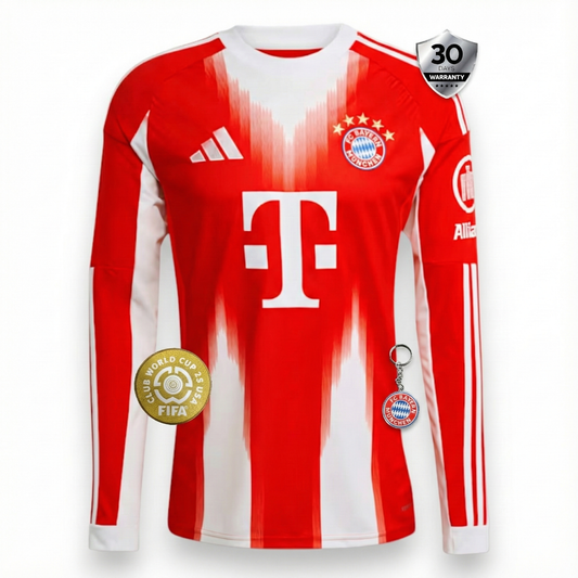 Bayern Munich Player Jersey Home 2025/26 - Long Sleeve