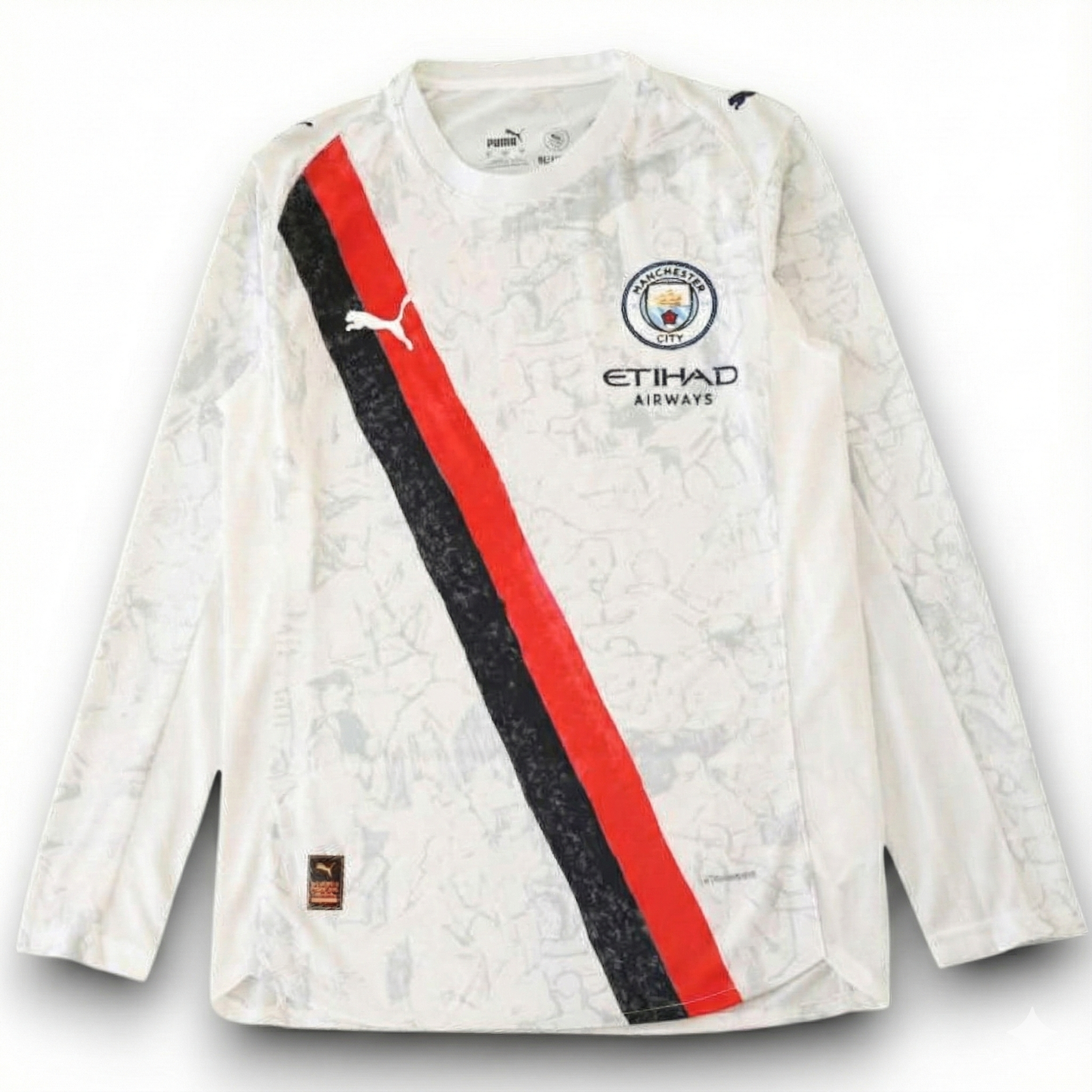 Manchester City Player KidSupper Jersey 2025/26 Long Sleeve
